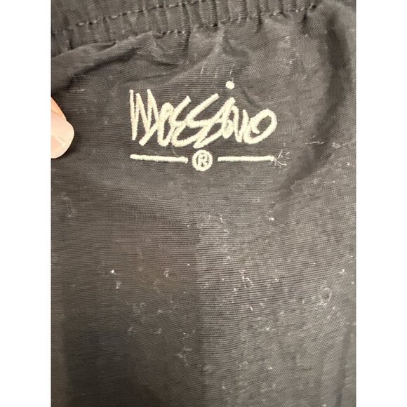 Massimo Black Drawstring Pants L Womens 100% Nylon Relaxed Fit - Picture 5 of 5